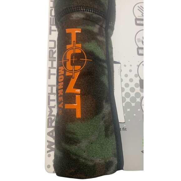 HUNT MONKEY Brown + Green Camo Conceal Fleece Face Guard NWT One Size - Picture 3 of 4